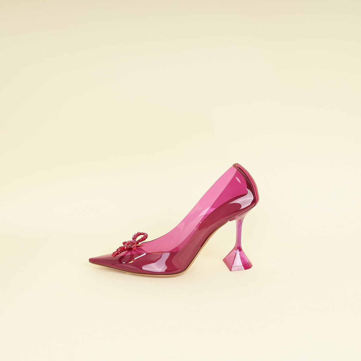 Amina Muaddi Fuchsia Rosie PVC Pump 39