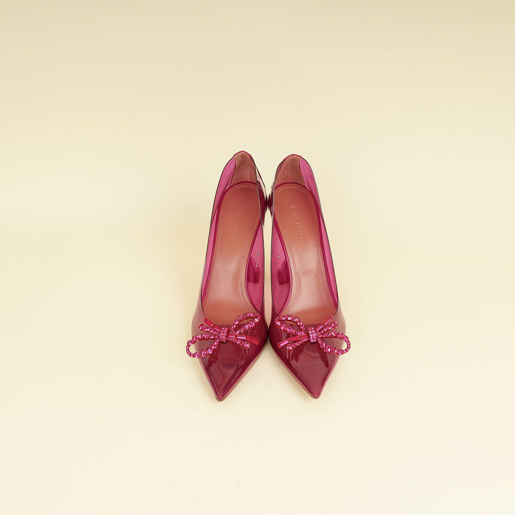 Amina Muaddi Fuchsia Rosie PVC Pump 39