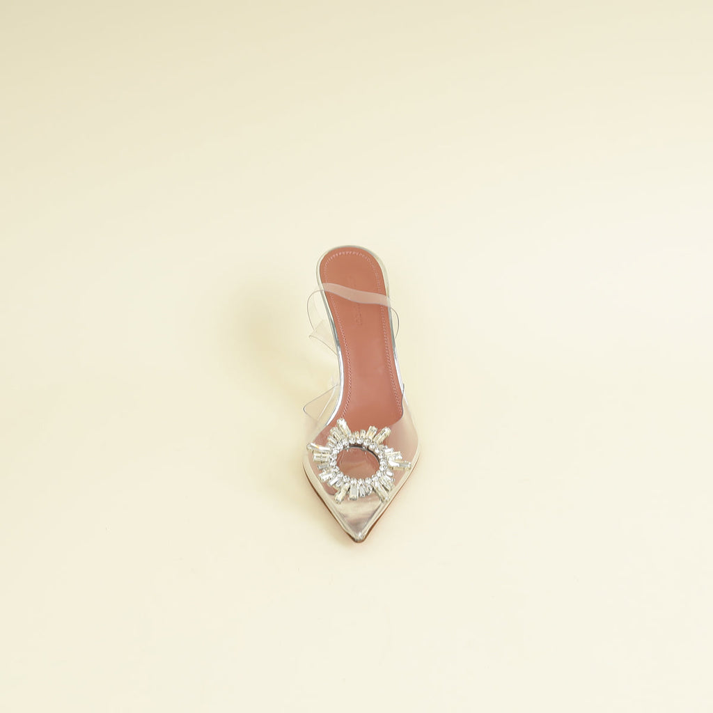 Amina Muaddi Bicolor Begum PVC Slingback 39