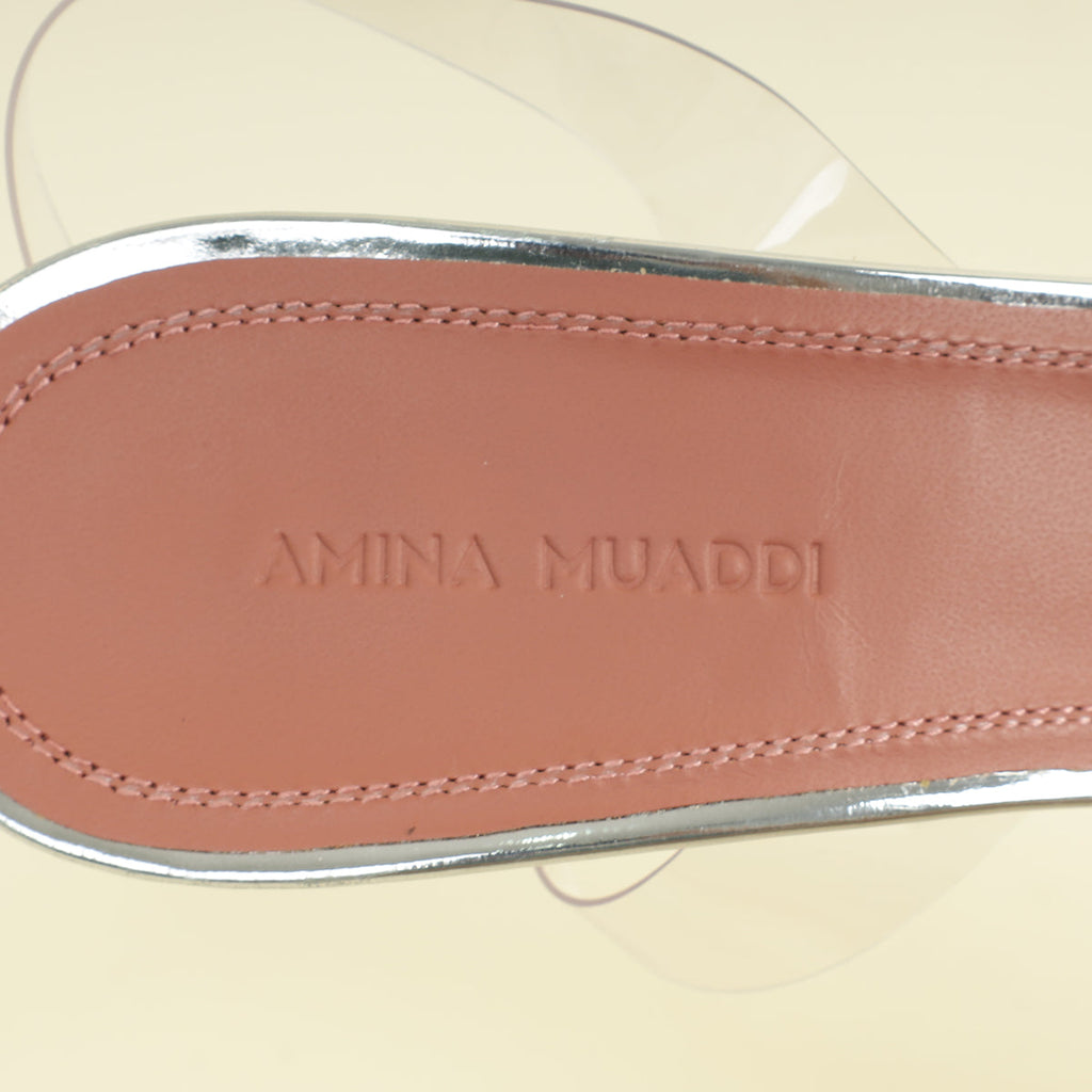 Amina Muaddi Bicolor Begum PVC Slingback 39