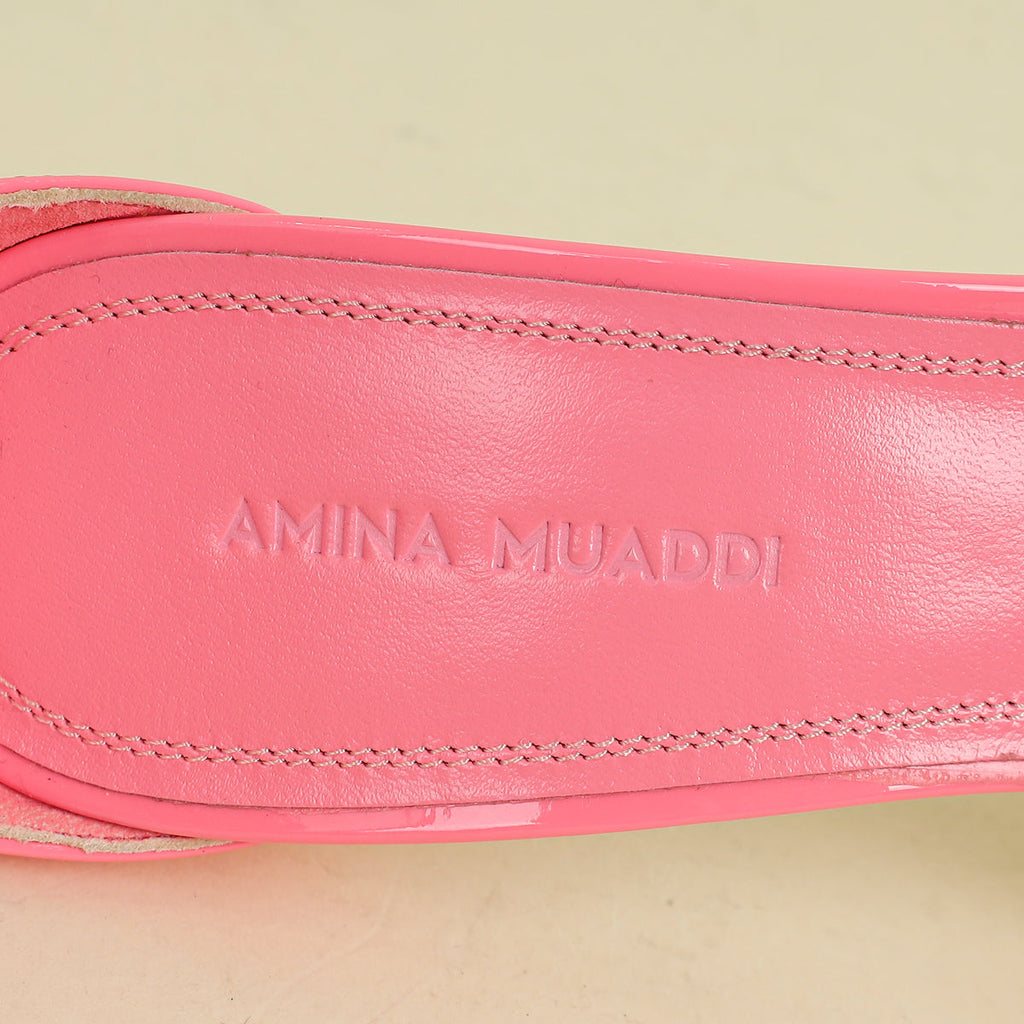 Amina Muaddi Hot Pink Kim Sandal 37