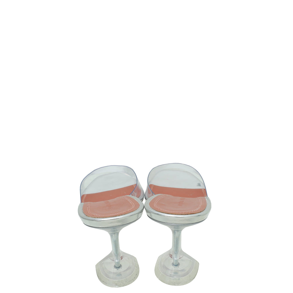 Amina Muaddi Transparent PVC Lupita Glass 170 Sandal 37
