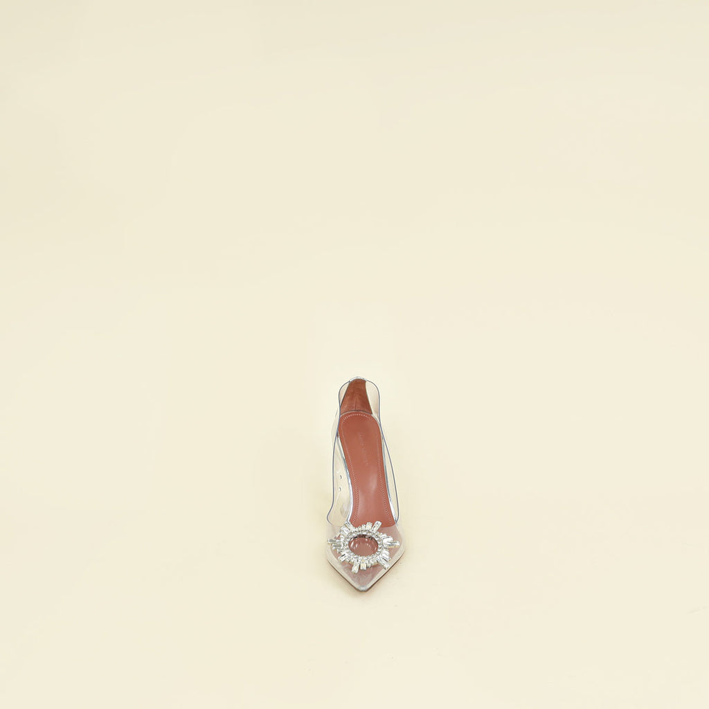 Amina Muaddi Clear Begum PVC Pump 37