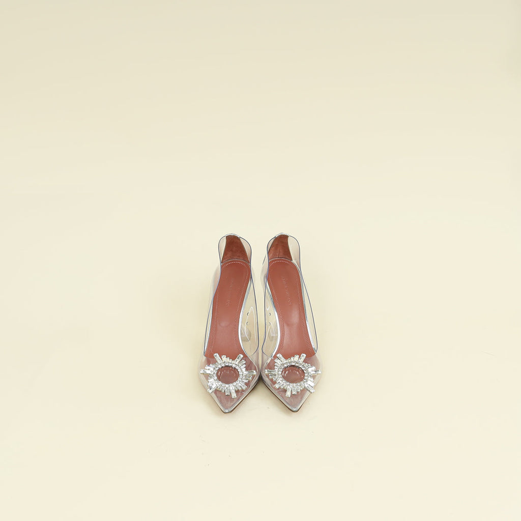 Amina Muaddi Clear Begum PVC Pump 37