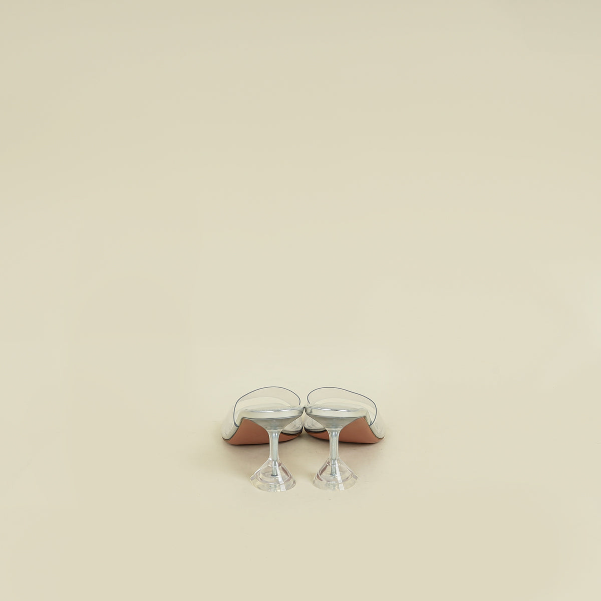 Amina Muaddi Bicolor Lupita Glass 70 Sandals 38