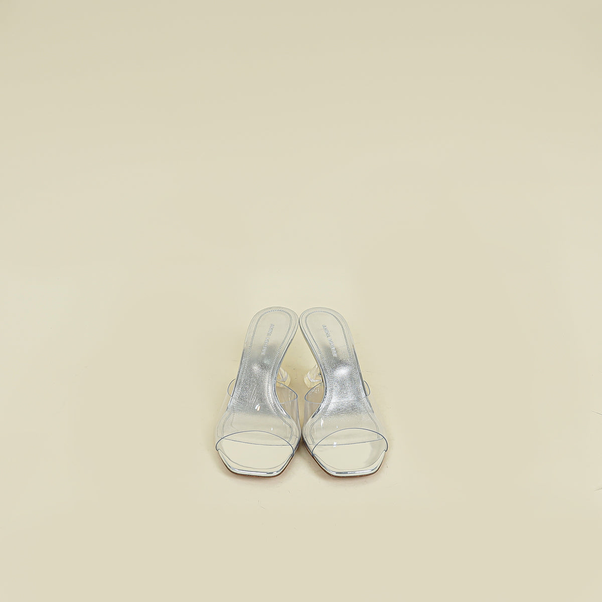 Amina Muaddi Bicolor Lupita Glass 70 Sandals 38