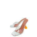 Amina Muaddi Bicolor Lupita Glass PVC Transparent Slipper 40