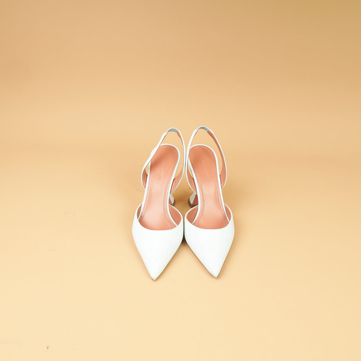 Amina Muaddi Light Blue Denim Holli Sling 95 Pumps 37.5