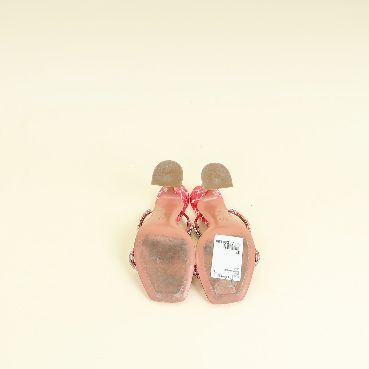 Amina Muaddi Multicolor Gilda Crystal Sandal 37
