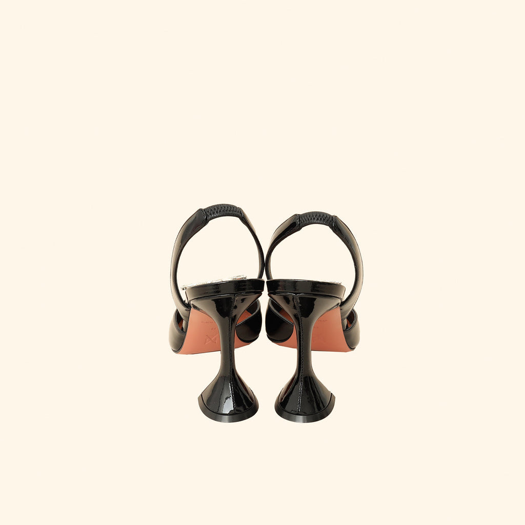 Amina Muaddi Black Begum Sling Pumps 39