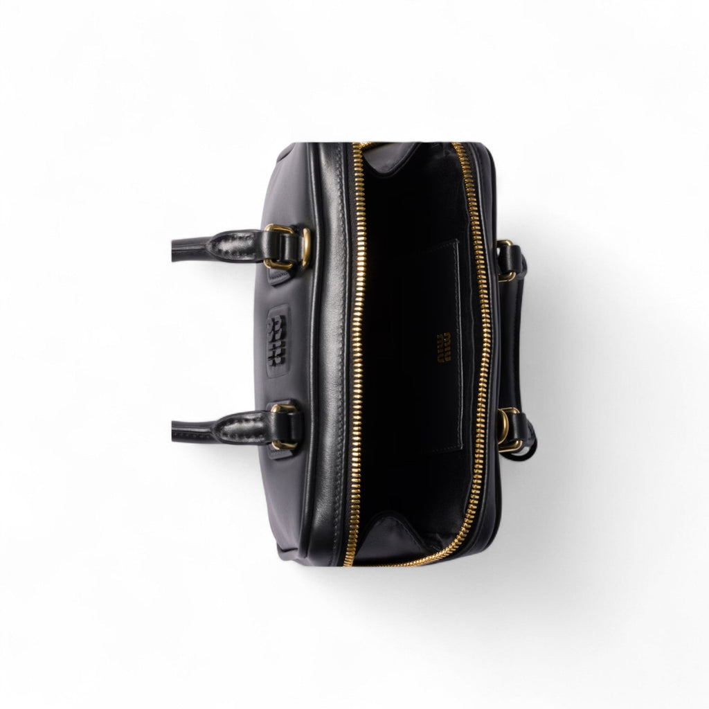 Arcadie black leather mini-bag