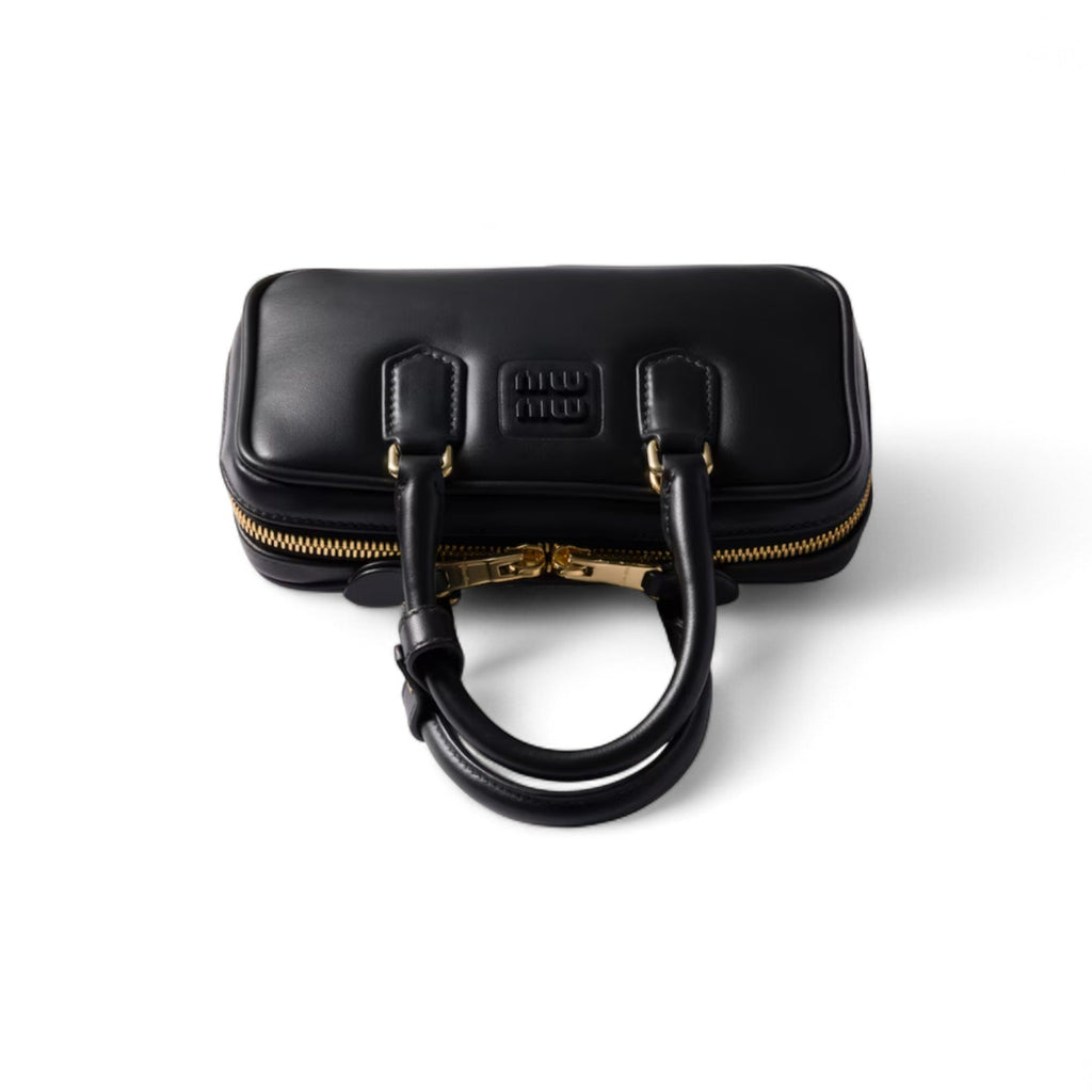 Arcadie black leather mini-bag