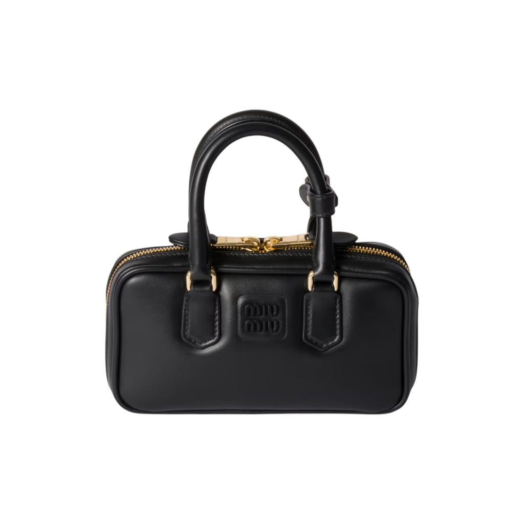 Arcadie black leather mini-bag