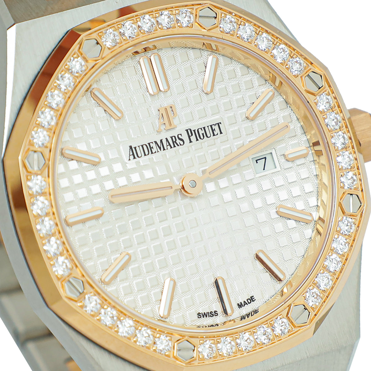 Audemars Piguet 18K Pink Gold ST.ST Diamonds Royal Oak 33mm Quartz Watch