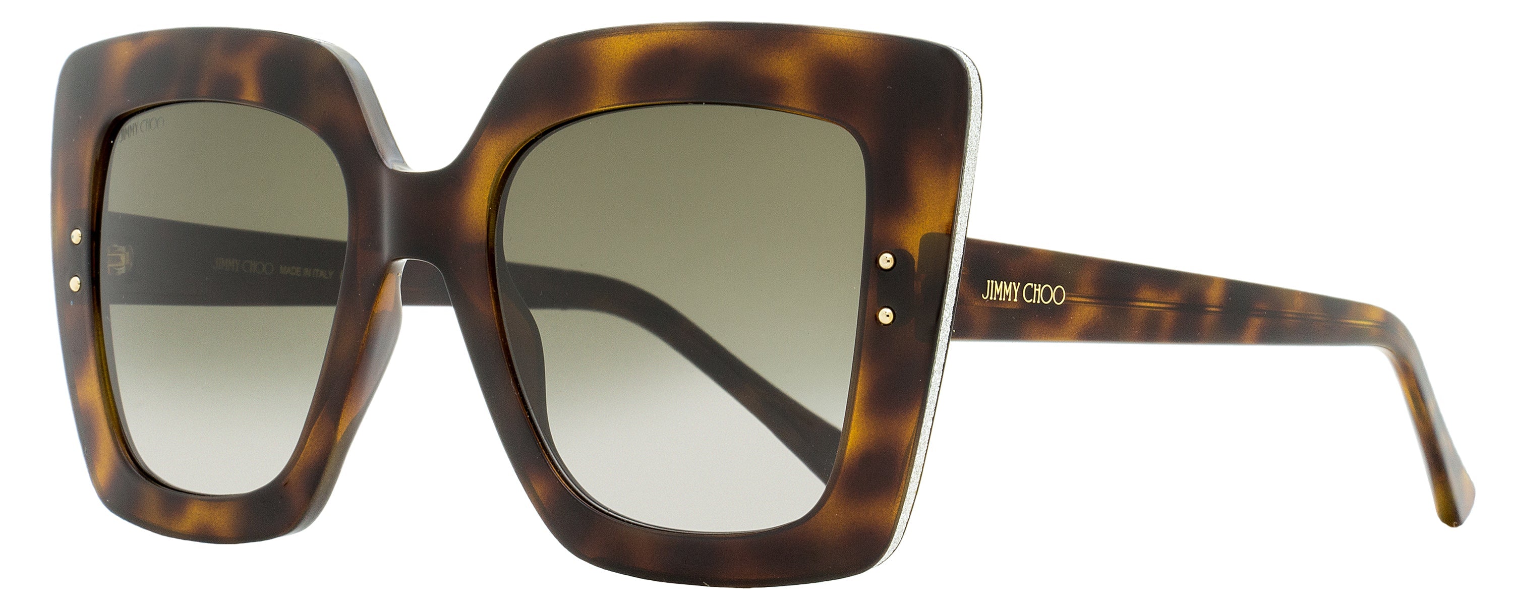 Jimmy Choo Square Sunglasses Auri /G 086HA Havana 53mm Havana