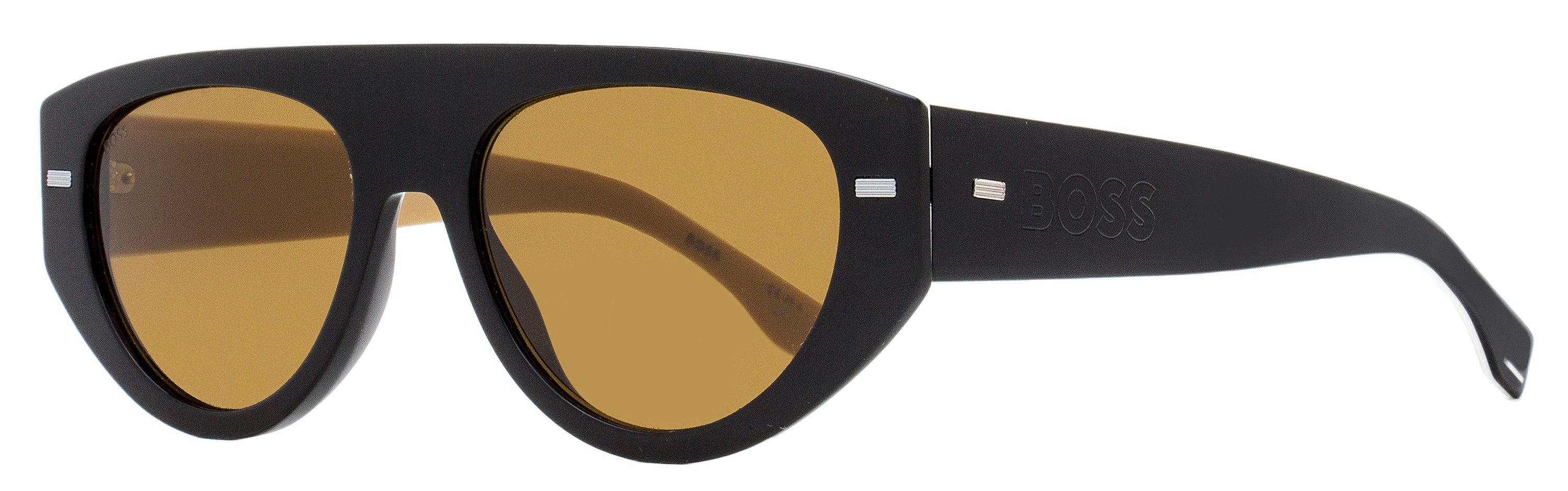 Boss Flat Top Sunglasses 1443S SDK70 Black/Tan 56mm Black Tan