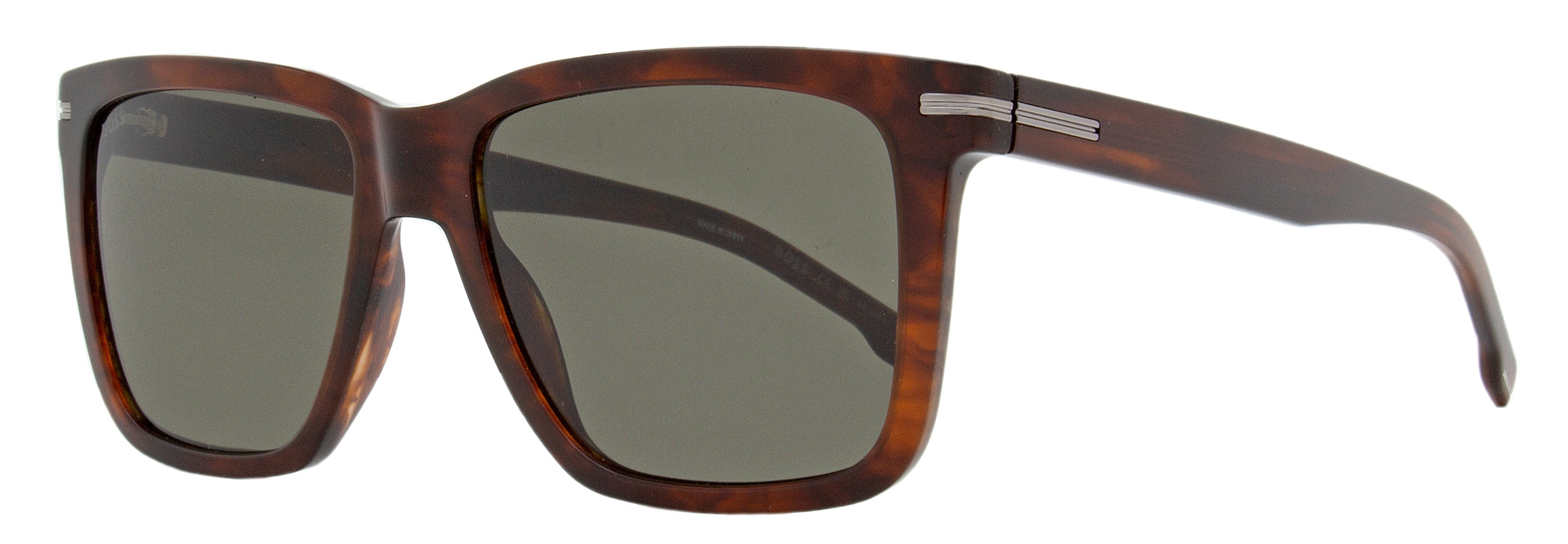 Boss Rectangular Sunglasses B1598/S EX4IR Brown Horn 55mm Brown Horn
