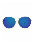 Maui Jim Womens Round/Oval Titanium Titanium Blue Fashion Designer Eyewear