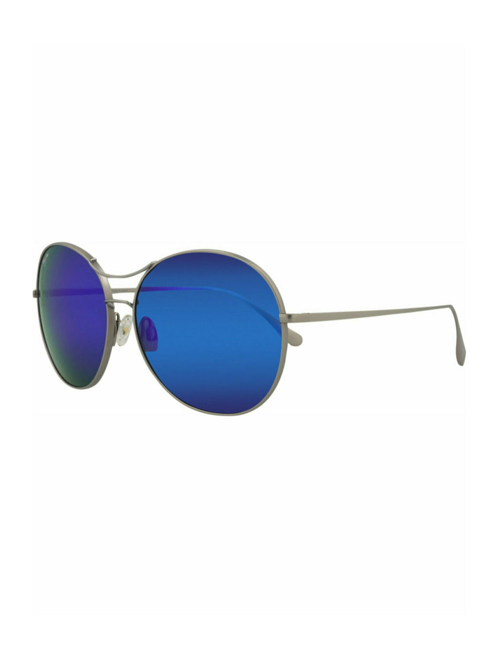 Maui Jim Womens Round/Oval Titanium Titanium Blue Fashion Designer Eyewear