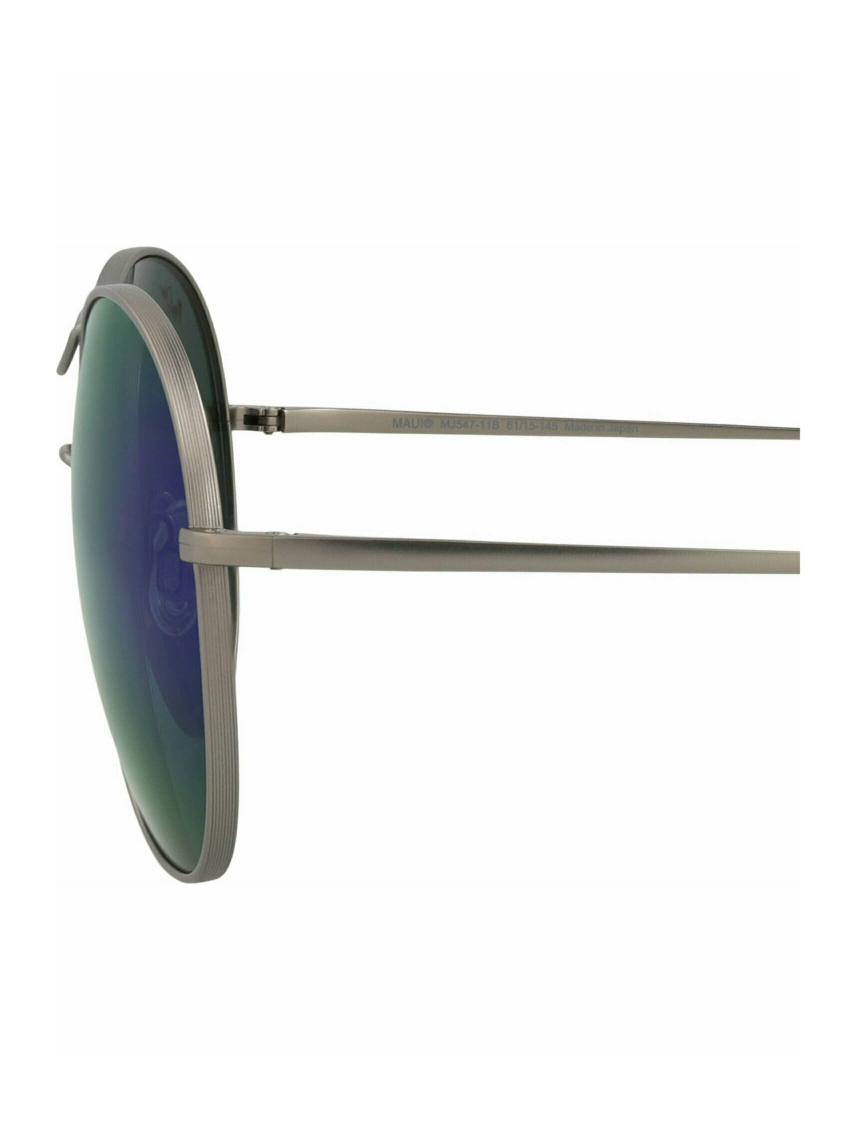 Maui Jim Womens Round/Oval Titanium Titanium Blue Fashion Designer Eyewear