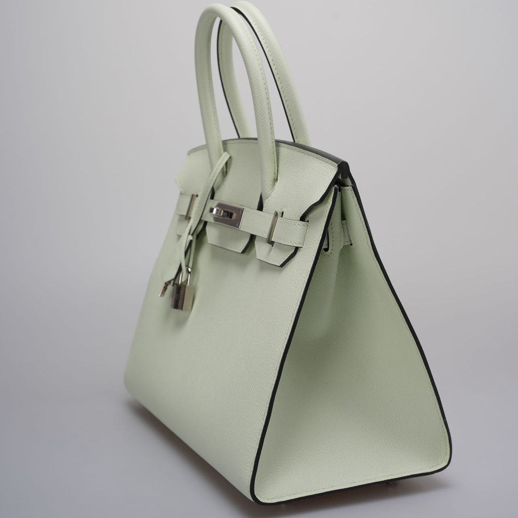 Part 1 Hermes Birkin Sellier 30 Bag In Vert Fizz Epsom Leather With Palladium Hardware from 2023