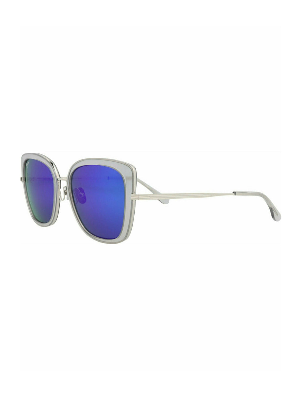 Maui Jim Womens Cat Eye Grey Silver Blue Fashion Designer Eyewear