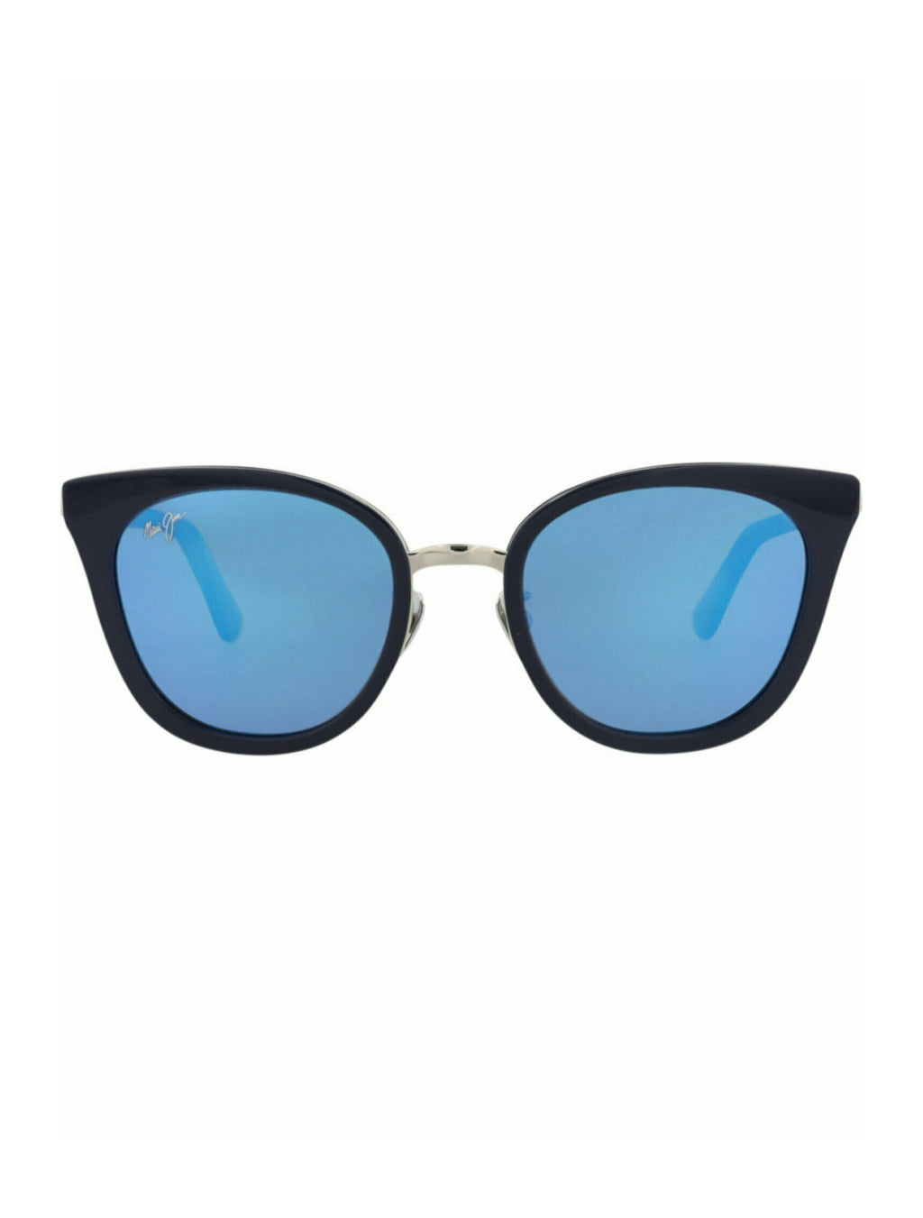Maui Jim Womens Cat Eye Blue Silver Blue Fashion Designer Eyewear