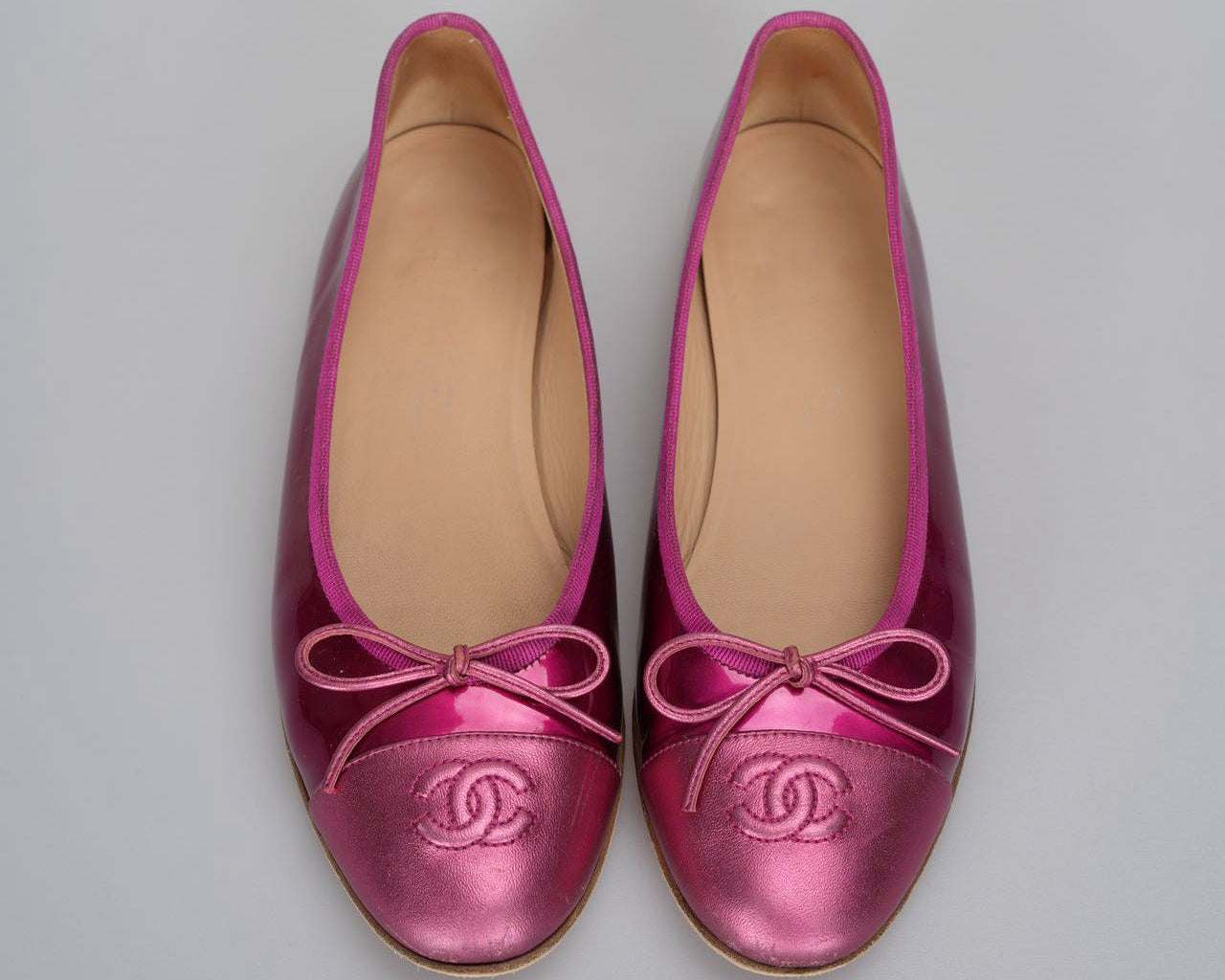 Chanel Ballet Flats 37.5 in Hot Pink