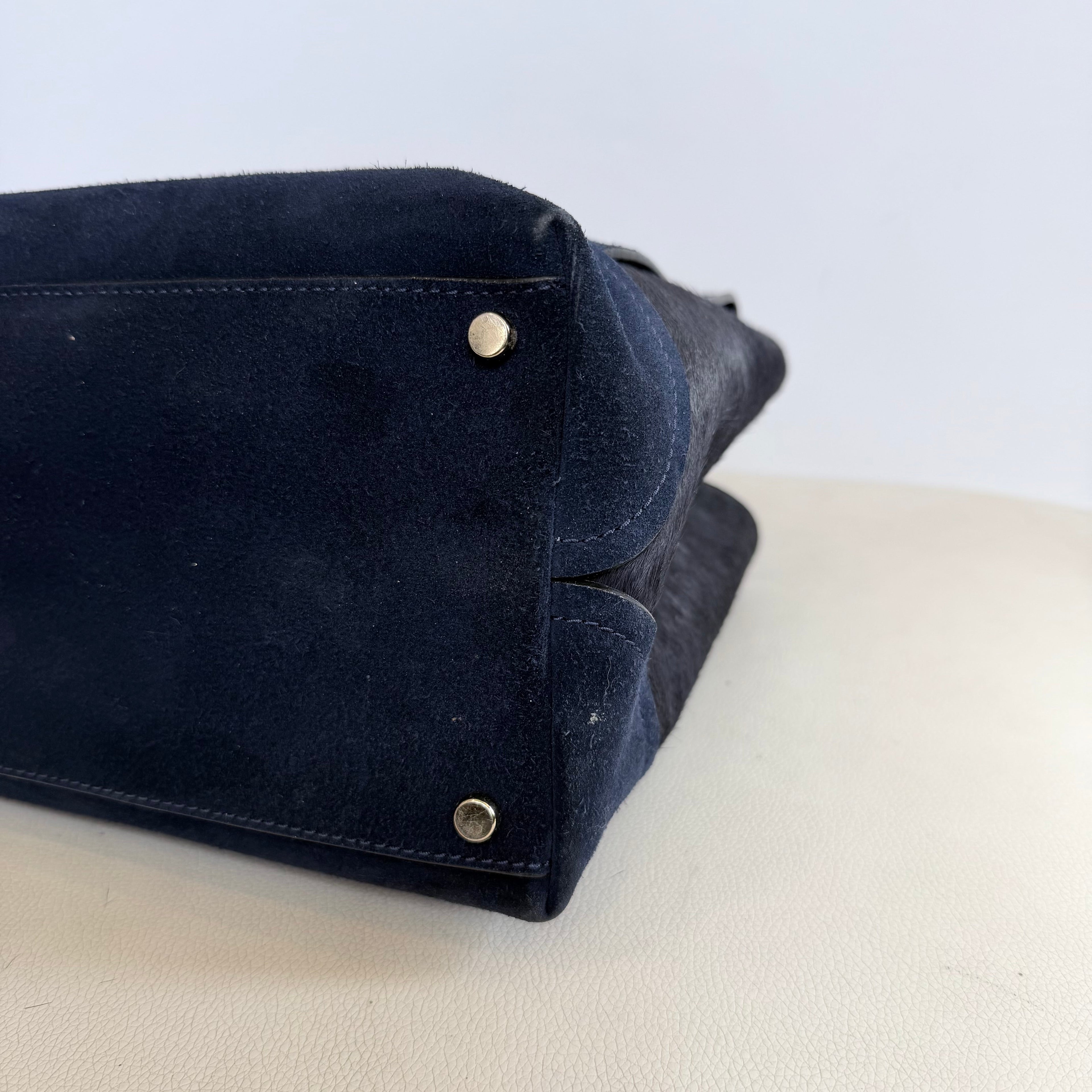 KATE SPADE TAIDEN Calf-Hair Tote Handbag in Midnight Blue NWOT