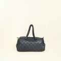 Chanel Indigo Blue CC Quilted Hidden Chain Bowler Bag