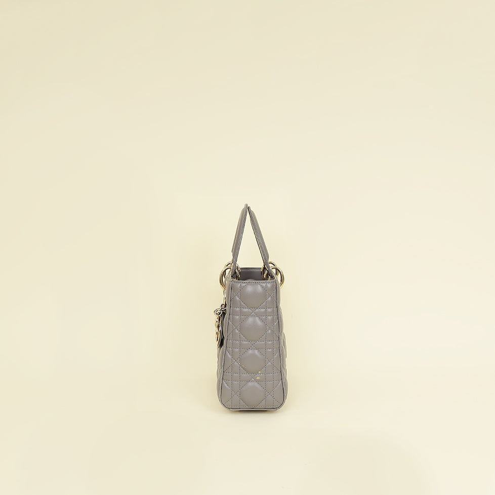 Christian Dior Gray My ABCDior Lady Dior Small Bag