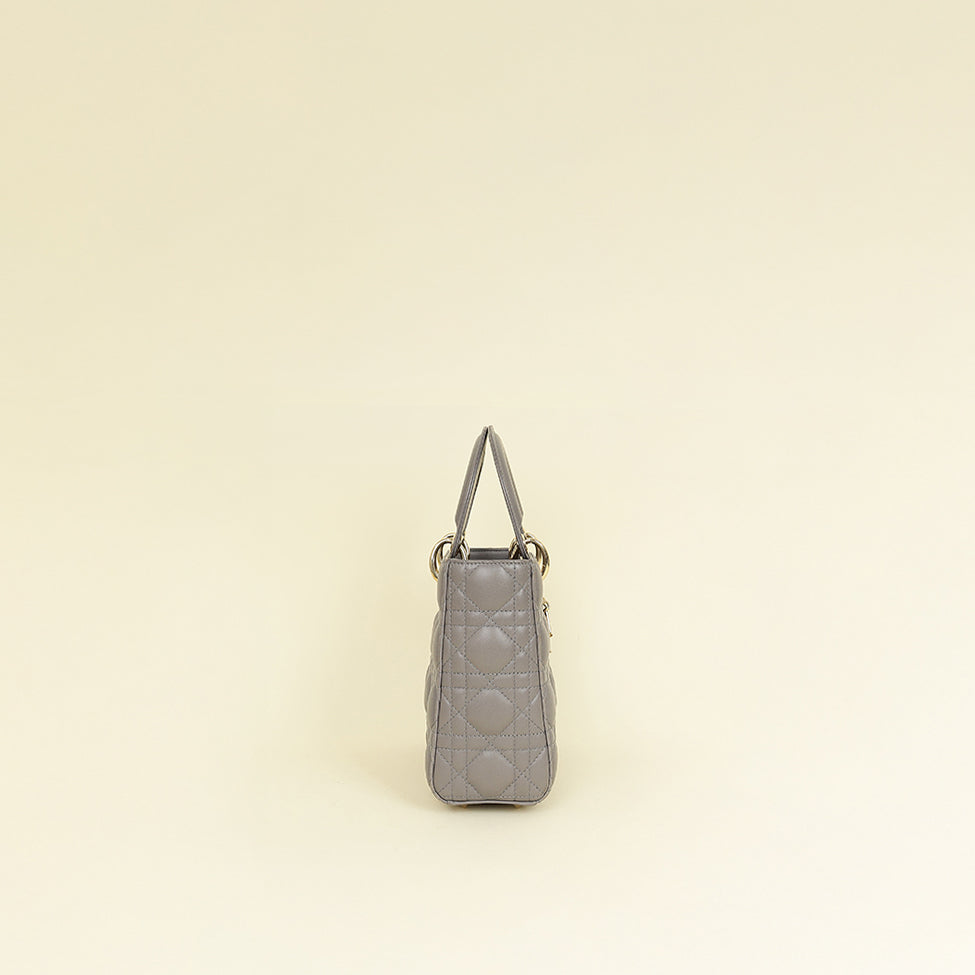 Christian Dior Gray My ABCDior Lady Dior Small Bag