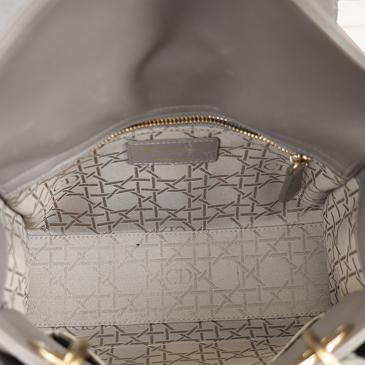Christian Dior Gray My ABCDior Lady Dior Small Bag