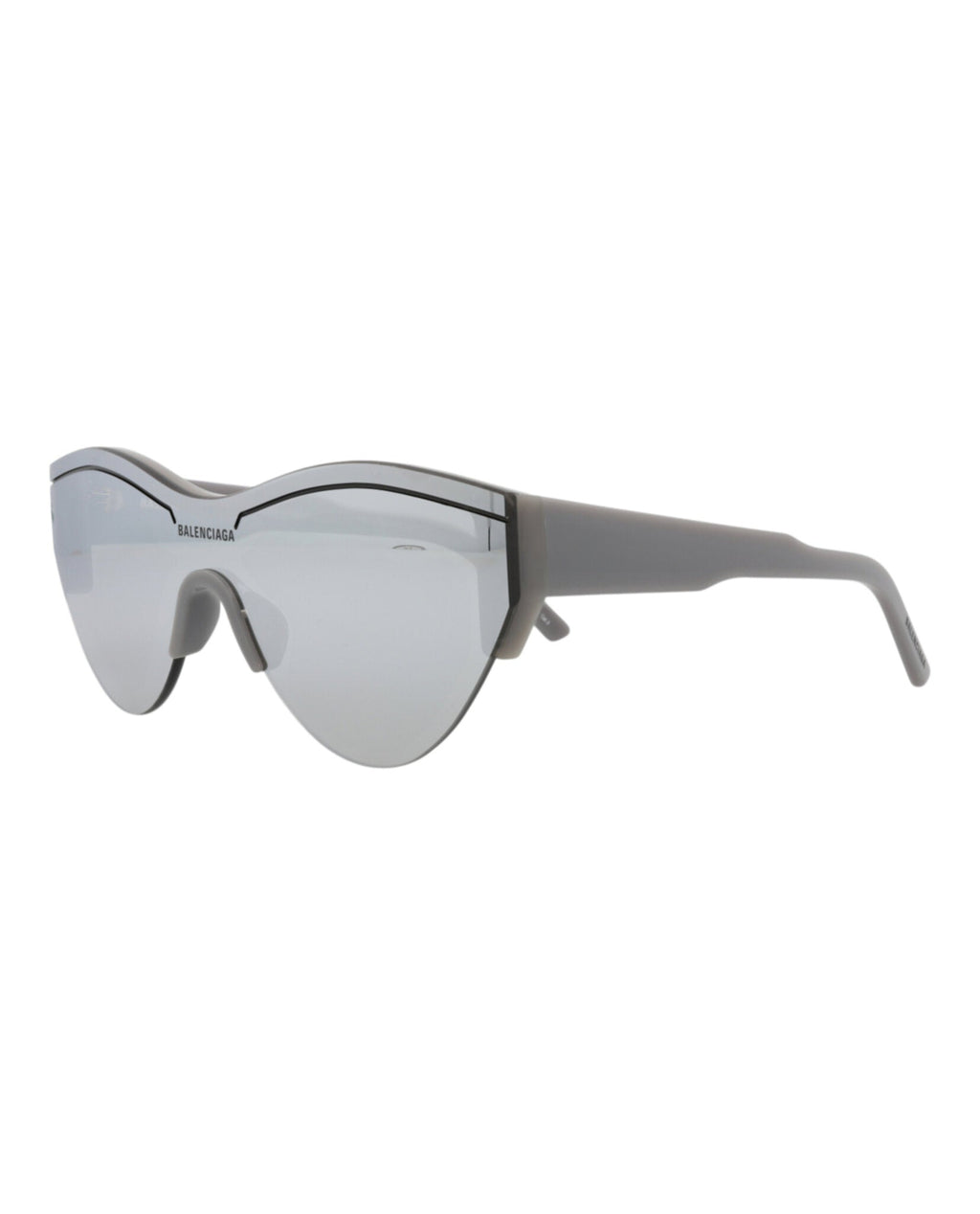 Balenciaga Unisex Shield/Wrap Grey Grey Silver Fashion Designer Eyewear