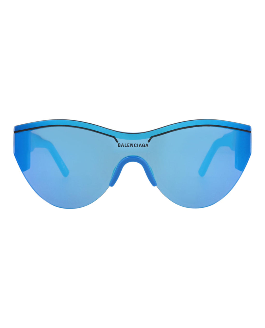 Balenciaga Unisex Shield/Wrap Light Blue Light Blue Blue Fashion Designer Eyewear