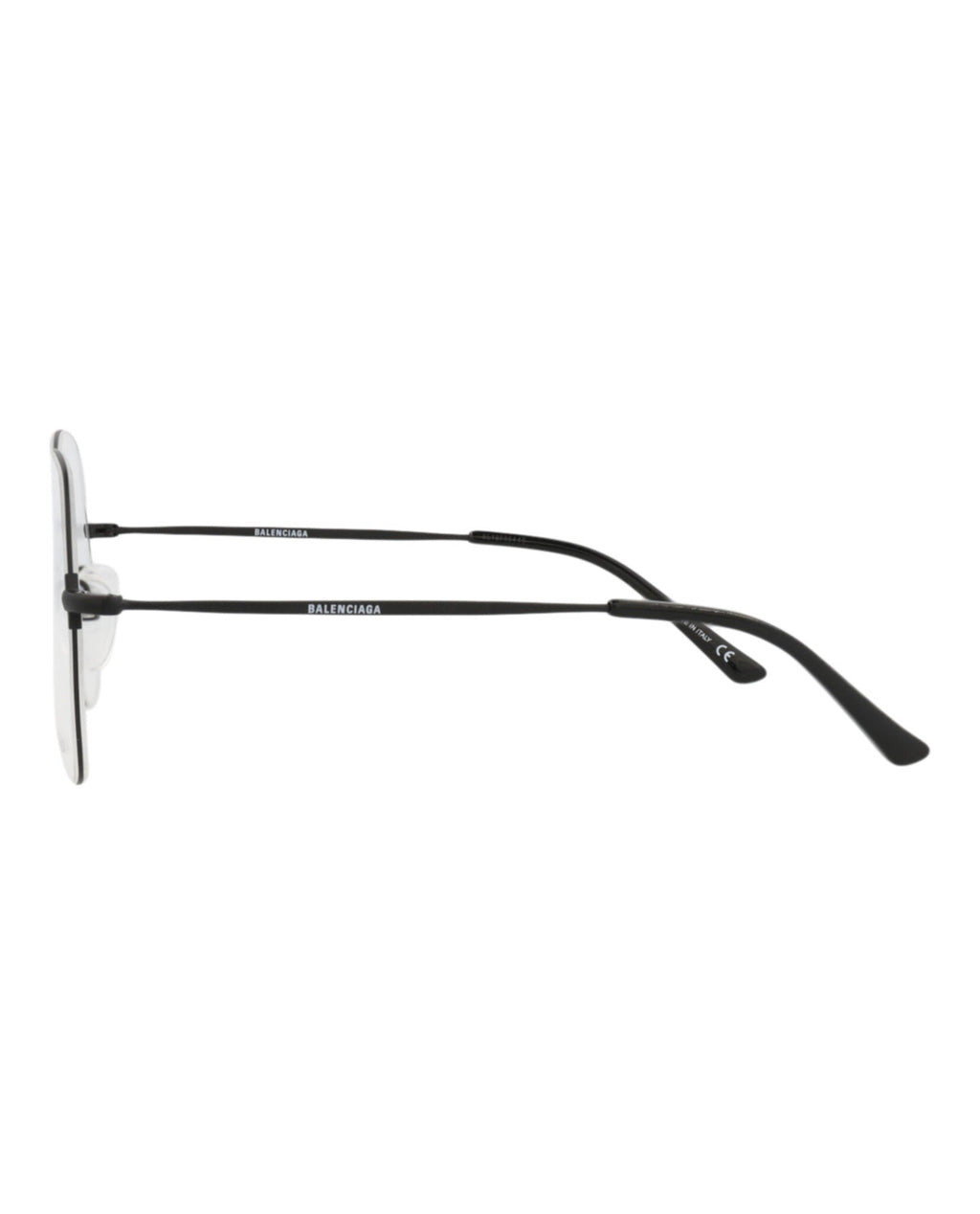 Balenciaga Unisex Round/Oval Black Black Transparent Fashion Designer Eyewear