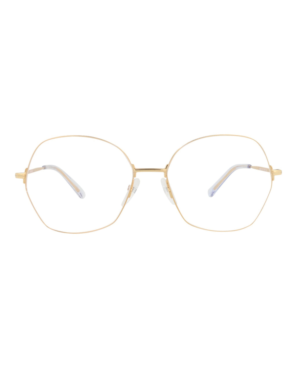 Balenciaga Unisex Round/Oval Gold Gold Transparent Fashion Designer Eyewear