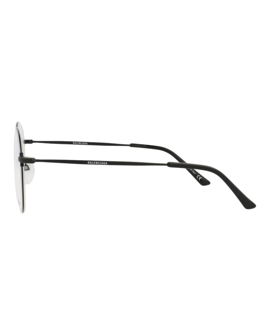 Balenciaga Unisex Round/Oval Black Black Transparent Fashion Designer Eyewear