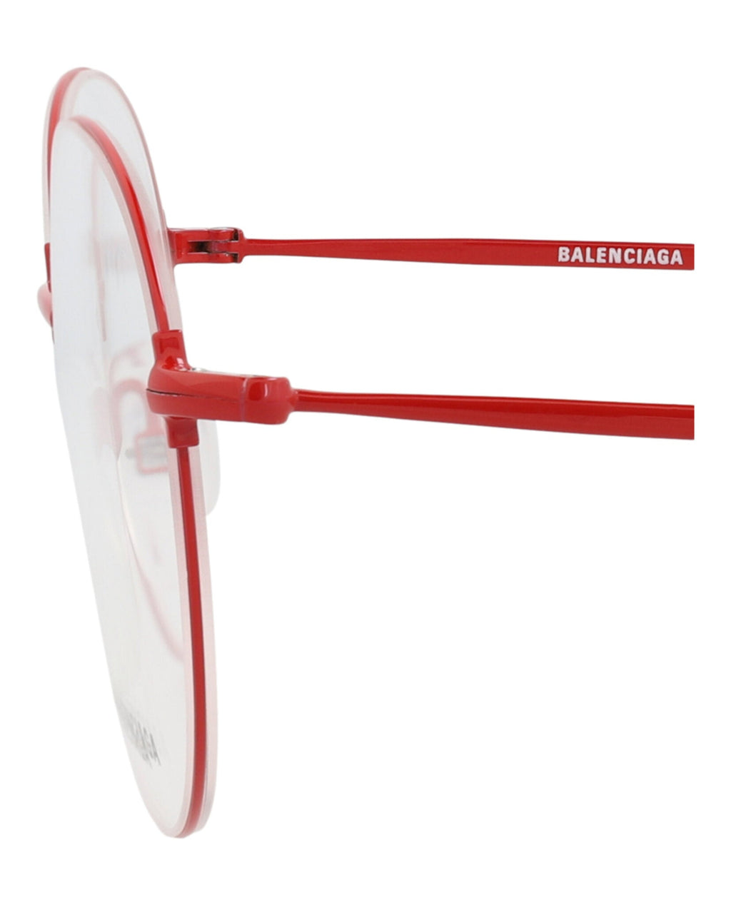 Balenciaga Unisex Round/Oval Red Red Transparent Fashion Designer Eyewear