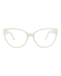 Balenciaga Womens Cat Eye White White Transparent Fashion Designer Eyewear