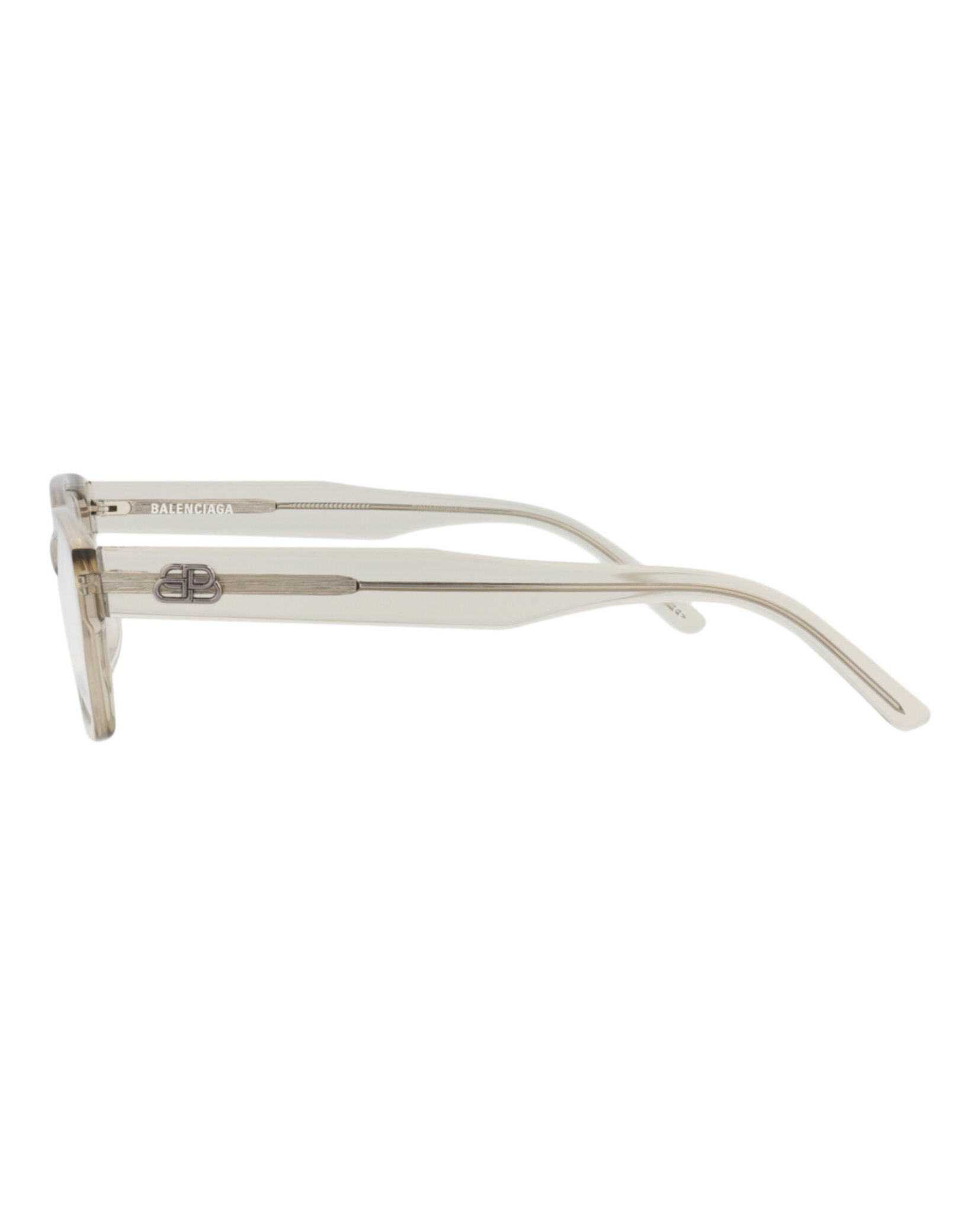 Balenciaga Womens Square/Rectangle Beige Beige Transparent Fashion Designer Eyewear