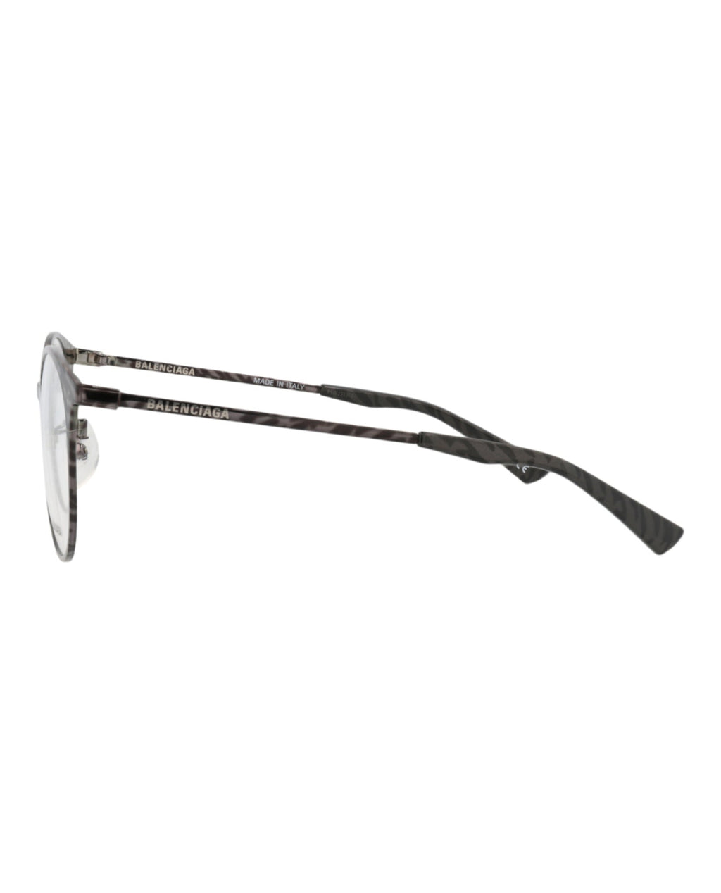 Balenciaga Womens Round/Oval Ruthenium Ruthenium Transparent Fashion Designer Eyewear