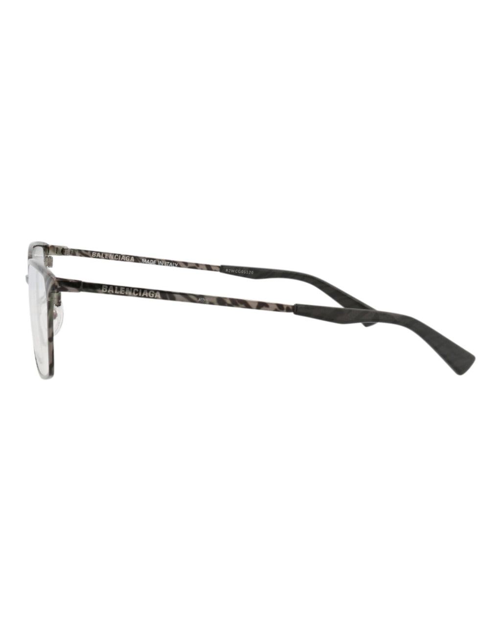 Balenciaga Unisex Square/Rectangle Ruthenium Ruthenium Transparent Fashion Designer Eyewear