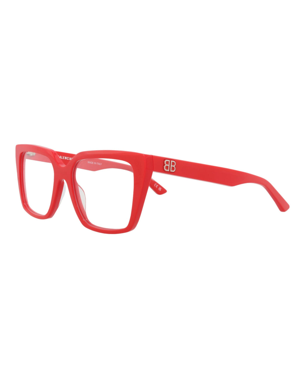 Balenciaga Womens Square/Rectangle Red Red Transparent Fashion Designer Eyewear