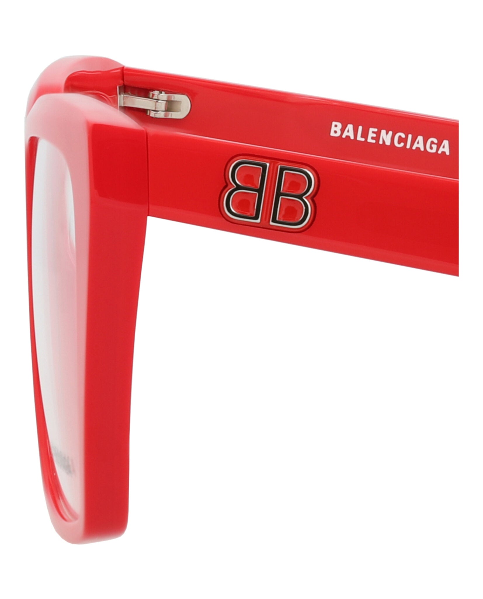 Balenciaga Womens Square/Rectangle Red Red Transparent Fashion Designer Eyewear