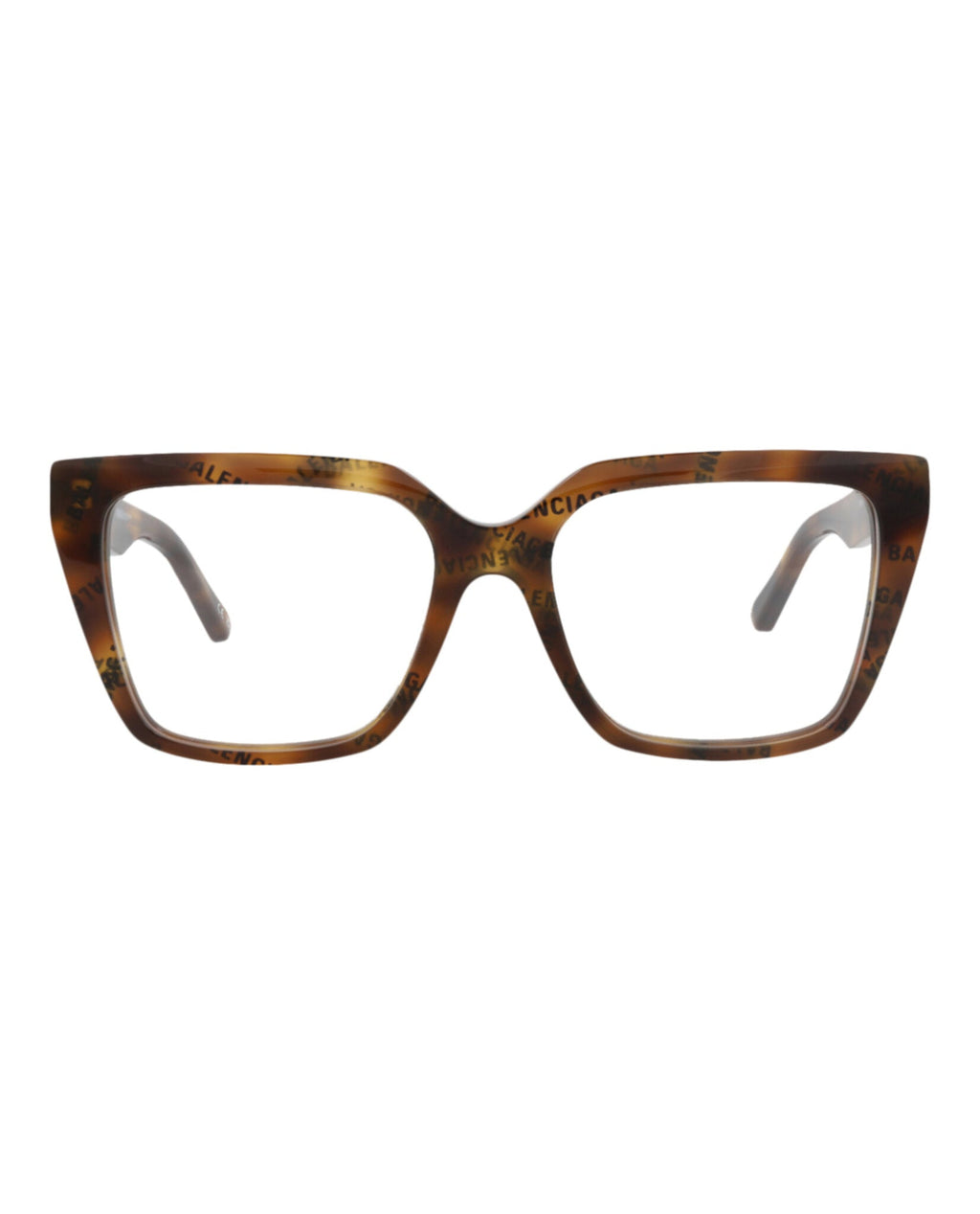 Balenciaga Womens Square/Rectangle Havana Havana Transparent Fashion Designer Eyewear