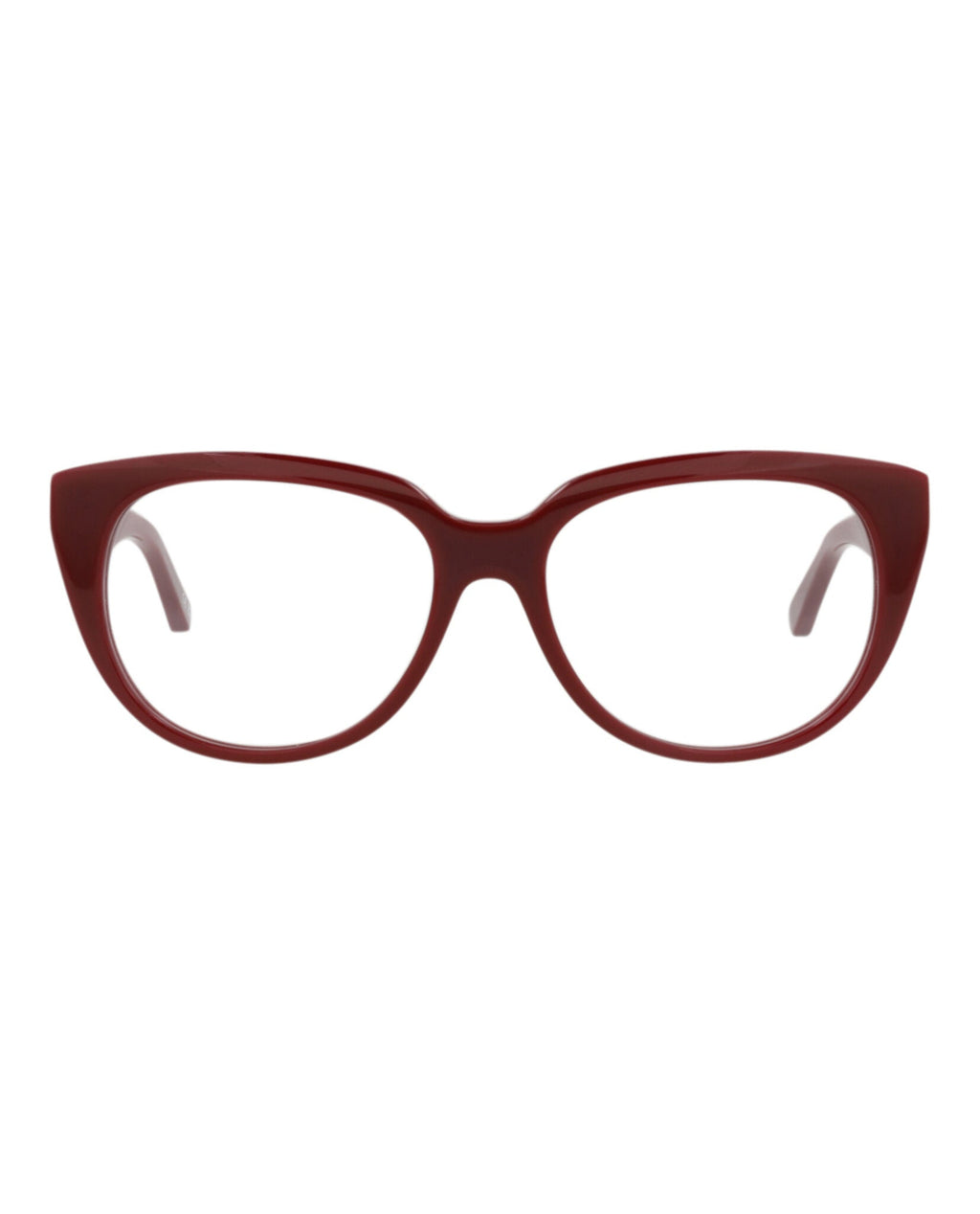 Balenciaga Womens Round/Oval Burgundy Burgundy Transparent Fashion Designer Eyewear