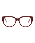 Balenciaga Womens Round/Oval Burgundy Burgundy Transparent Fashion Designer Eyewear