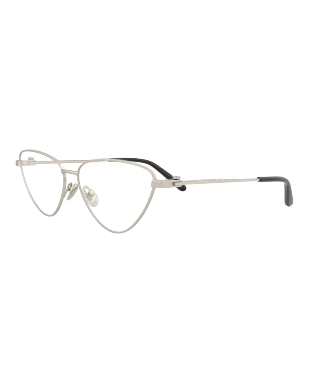 Balenciaga Womens Cat Eye Silver Silver Transparent Fashion Designer Eyewear