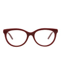 Balenciaga Womens Round/Oval Burgundy Burgundy Transparent Fashion Designer Eyewear
